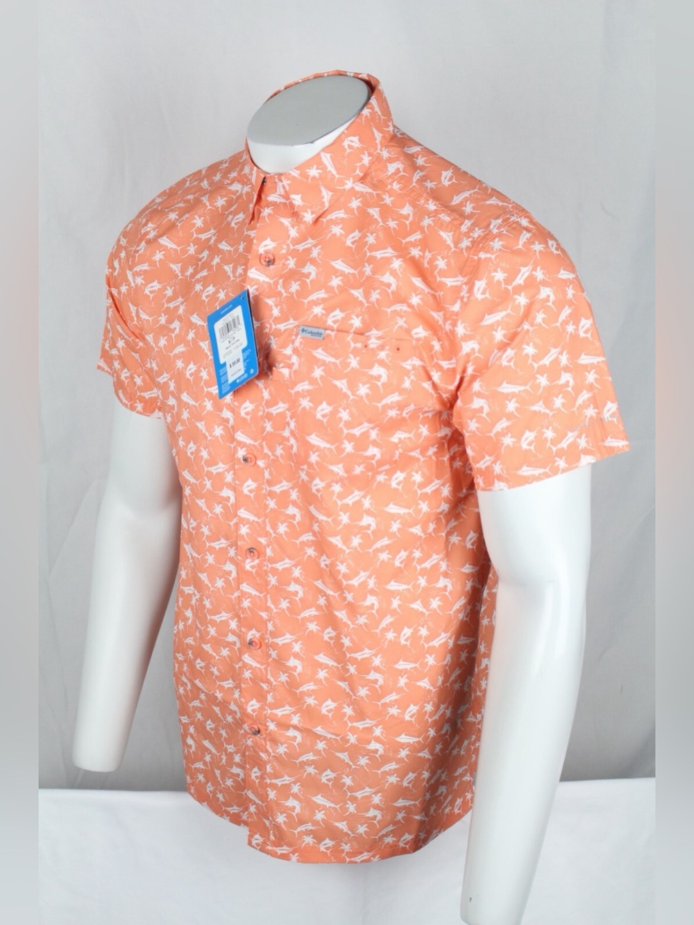 Men's Columbia Super Bluefin Winds Short Sleeve Camp Shirt